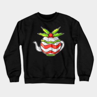 Autumn Tea Pot with Mistletoe For Christmas Crewneck Sweatshirt